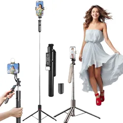 Long Selfie Stick with Tripod Stand
