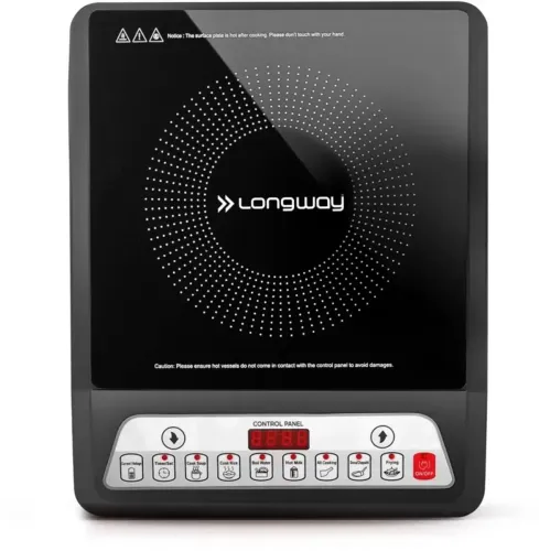 Image of Longway 2000 W Induction Cooktop Touch Panel (Black, Elite Plus IC 2000 W)