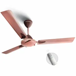 Longway Creta P1 1200 mm/48 inch Remote Controlled 3 Blade Anti-Dust Decorative Star Rated Ceiling Fan (Rusty Brown, Pac