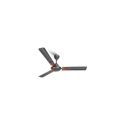 LONGWAY Creta P1 1200 mm/48 inch Ultra High Speed 3 Blade Anti-Dust Decorative Star Rated Ceiling Fan (Smoked Brown, Pack of 1)