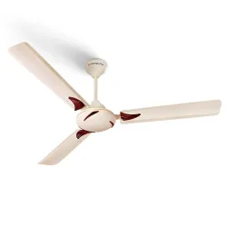 LONGWAY Creta P1 1200 mm / 48 inch Ultra High Speed 3 Blade Anti-Dust Decorative Star Rated Ceiling Fan (Ivory, Pack of 
