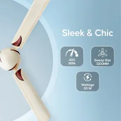 LONGWAY Creta P1 1200mm Ceiling Fan Ivory