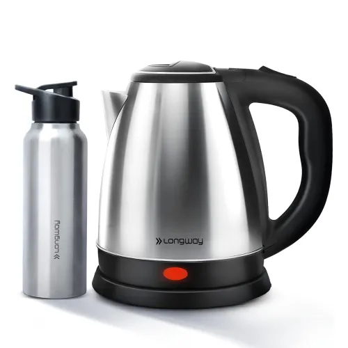 Image of Longway Kestro 1.5 Ltr Electric Kettle with Water Bottle Combo
