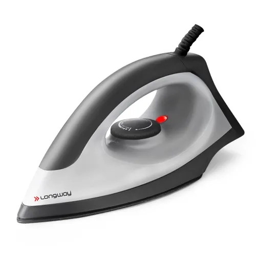 Image of Longway Kwid Light Weight Non-Stick Teflon Coated Dry Iron, Electric Iron for Clothes (1100 Watt, Black)