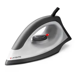 Longway Kwid Light Weight Non-Stick Teflon Coated Dry Iron, Electric Iron for Clothes (1100 Watt, Black)