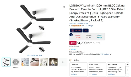 Image of LONGWAY BLDC 1200mm Fan (Pack of 2) 
