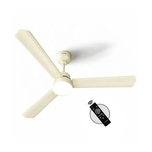 Image of LONGWAY Luminair 1200mm BLDC 5-Star Ceiling Fan with Remote & LED - Ivory