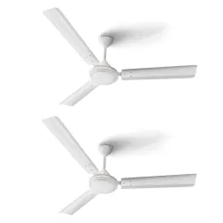 LONGWAY Nexa Delux 1200 mm High Speed (100% Copper) Ceiling Fan - 400 RPM (White, Pack Of 2)