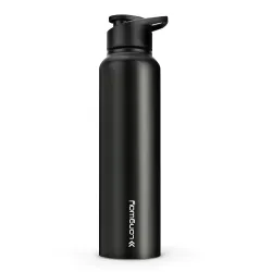 Longway Rush 1 LTR Stainless Steel Water Bottle | Leak-Proof & Rust-Free Design | Perfect for School, Office, Home, Gym,