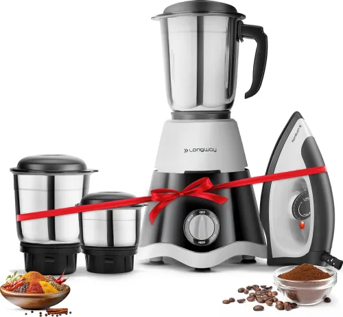 Image of Longway Super Dlx 700 Watt Mixer Grinder with 3 Jars & Iron