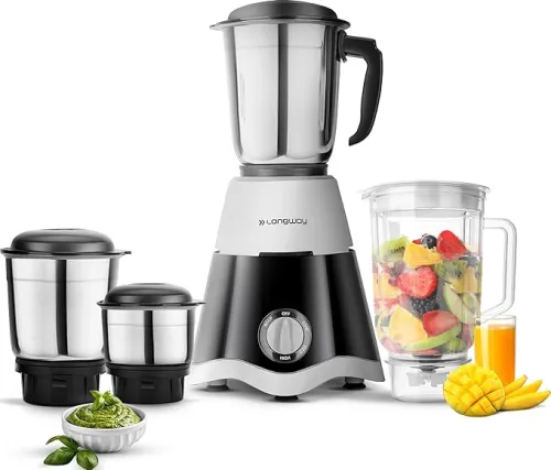 Image of Longway Super Dlx 750 Watt Juicer Mixer Grinder with 4 Jars for Grinding