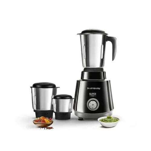 Image of Longway Super Pro Mixer Grinder | 500 Watt Powerful Motor | 3 Jars for Grinding
