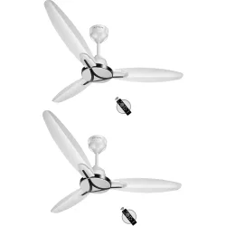 LONGWAY Zephyr 1200 mm BLDC Ceiling Fan with Remote Control | BEE 5 Star Rated Energy Efficient | Ultra High Speed 3 Blade Anti-Dust Decorative Ceiling Fan | 3 Years Warranty (2, White)