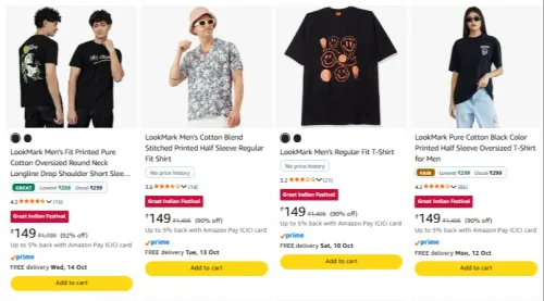 Image of lookmark clothings upto 92% Discount