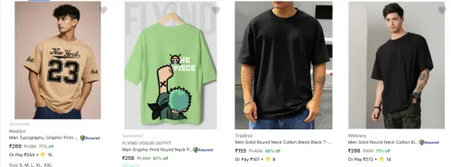 Image of Loose Fit Tshirt Starting @ ₹269