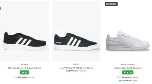 Image of Loot | Adidas Men's Shoes upto 75% Discount