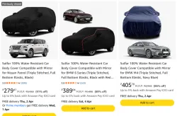 LOOT - Car Body Cover @ Starting ₹325