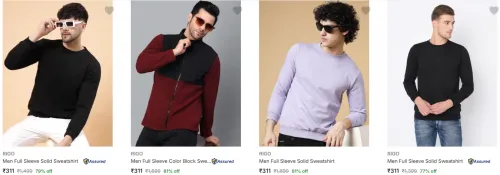 Image of Loot: RIGO Full Sleeve Sweatshirts starting @ ₹311