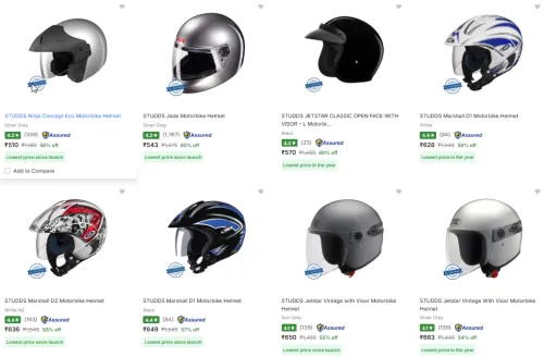 Image of Loot upto 60% off on Studds Biker Helmets