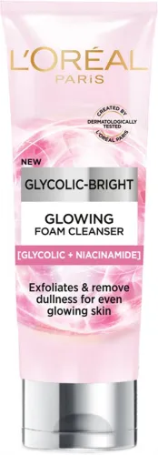 Image of L’Oréal Paris Glycolic Bright Foaming Face Wash 100ml