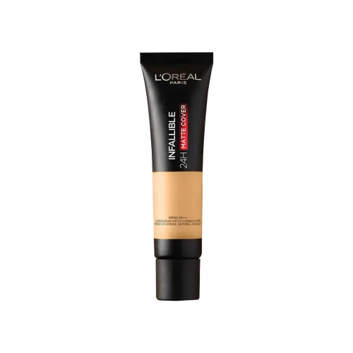 Image of L'Oréal Paris Liquid Foundation, Waterproof, Sweatproof and Heatproof, Oil-Control, Infallible 24H Matte Cover, 105 Fair