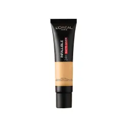 LOréal Paris Liquid Foundation, Waterproof, Sweatproof and Heatproof, Oil-Control, Infallible 24H Matte Cover, 105 Fair