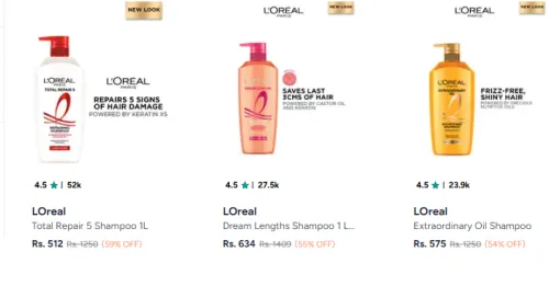 Image of LOreal Beauty Product Minimum 50% Discount