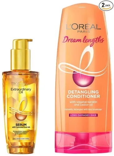 Image of L'Oreal Hair Serum 100ml + Conditioner 192.5ml