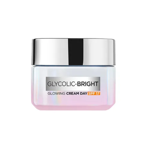 Image of L'Oreal Paris Glycolic Bright Glowing Day Cream, Overnight Brightening Cream, Glycolic Acid in Gel-Like Cream Texture, t
