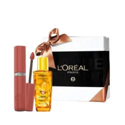 LOreal Paris Youre Worth it Gift Box - Liquid Lipstick 635 and Hair Serum 30ml
