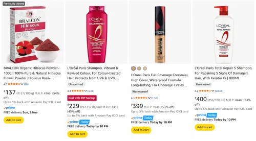 Image of L’Oreal Paris Beauty & Personal Products upto 54% Discount