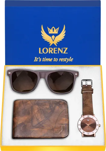 Image of LORENZ Watch, Sunglass & Wallet Combo