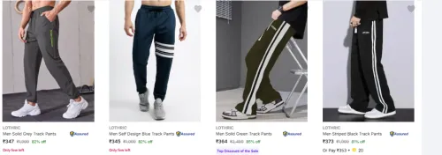Image of Lothric Men's Track Pants at minimum 75% Discount