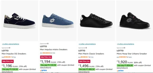 Image of Lotto Men's Footwear up to 70% Discount