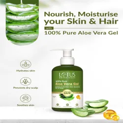 Lotus Botanicals 100% Pure Aloe Vera Gel with Vitamin E - 200 ml
