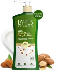 Lotus Botanicals 100% Shea & Almond Body Lotion, 270ml