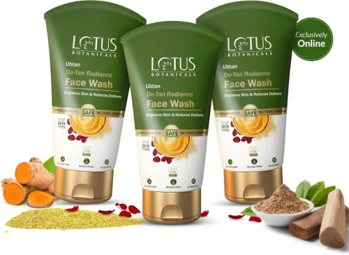 Image of Lotus Botanicals Ubtan De-Tan Gold Face Wash 300ml