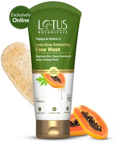 Image of Lotus Botanicals Papaya & Vitamin E Insta Glow Face Wash (100 ml)