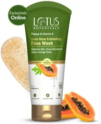 Lotus Botanicals Papaya & Vitamin E Insta Glow Face Wash (100 ml)