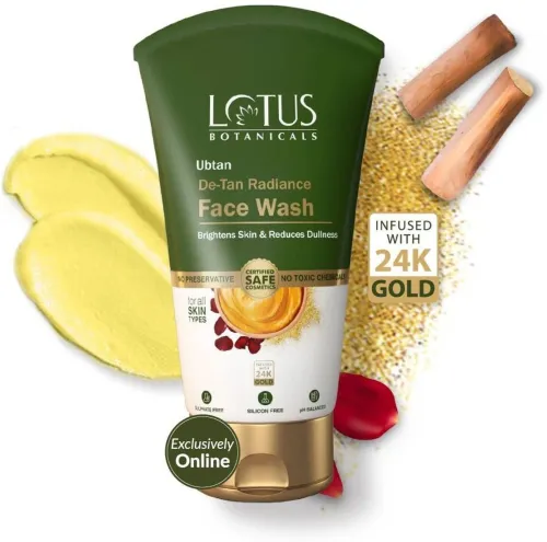 Image of Lotus Botanicals Ubtan De-Tan Radiance | Brightens Skin & Reduces Dullness Face Wash  (100 ml)