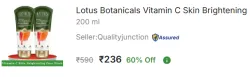 Lotus Botanicals Vitamin C Face Wash Pack of 2