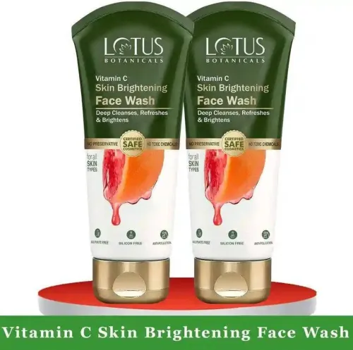 Image of Lotus Botanicals Vitamin C Skin Brightening (Pack of 2) Face Wash (200 ml)