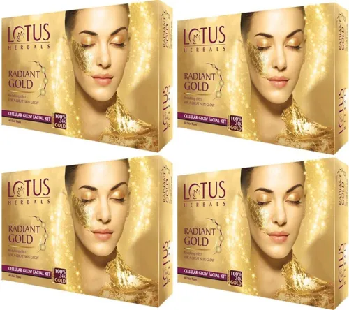 Image of LOTUS Herbals Gold Glow Facial Kit 37g*4