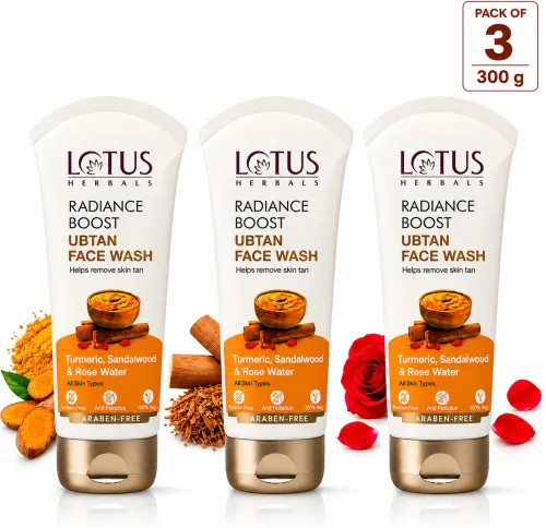 Image of LOTUS HERBALS RADIANCE BOOST UBTAN Face Wash (300 g)