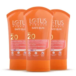 Lotus Herbals Safe Sun Sunscreen Cream 50g (Pack Of 3)