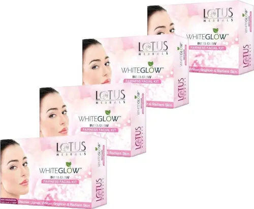 Image of LOTUS Herbals WhiteGlow Insta Glow Fairness Facial Kit _ 40g ( Pack Of 4 )