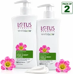 LOTUS HERBALS WhiteGlow Skin Whitening & Brightening Hand & Body Lotion (800 ml)