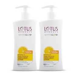 Lotus Herbals WhiteGlow Vitamin C Deep Moisture Hand & Bodylotion | BUY 1 GET 1 FREE (800ml) 400ml + 400ml | 