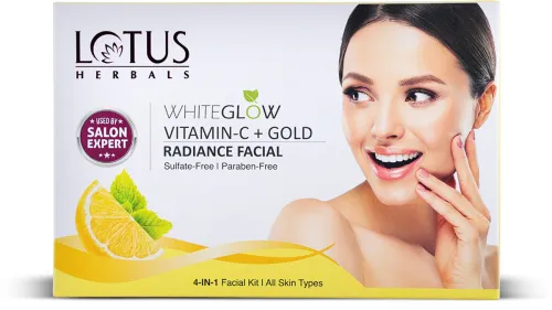 Image of LOTUS HERBALS WhiteGlow Vitamin C + Gold Radiance 4 in 1 Facial Kit