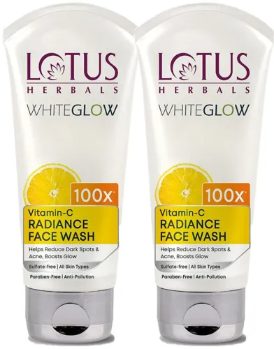 Image of LOTUS HERBALS WhiteGlow Vitamin-C Radiance Facewash ( Pack of 2 )